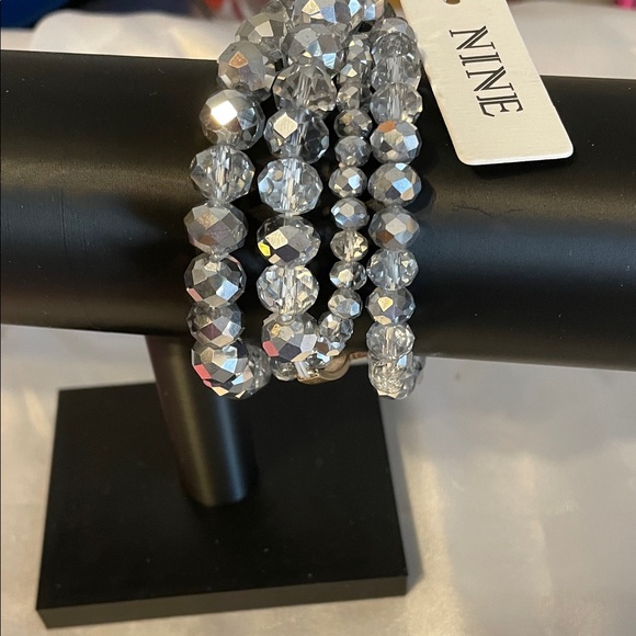 Silver Beaded Bracelet Set - Picture 3 of 8